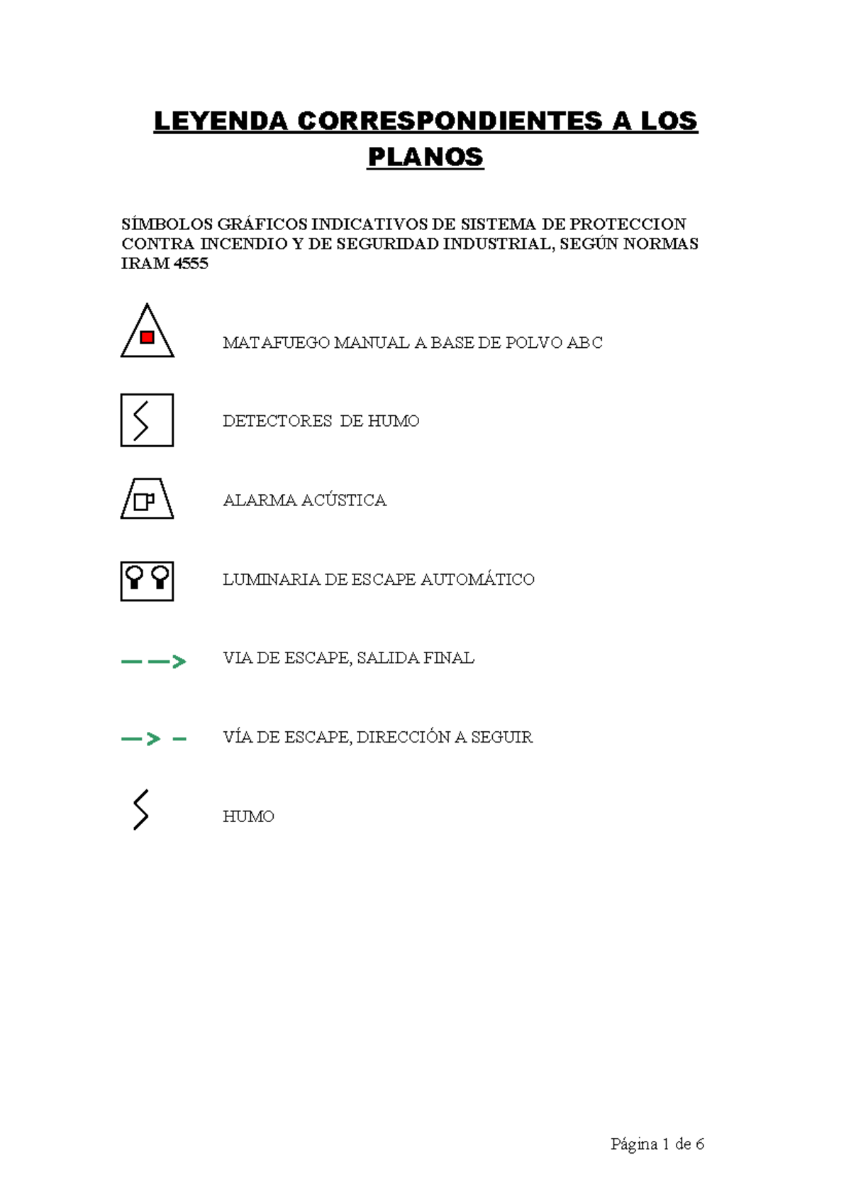 LEYENDA DE SÍMBOLOS PARA SISTEMAS DE PROTECCIÓN CONTRA INCENDIO IRAM ...
