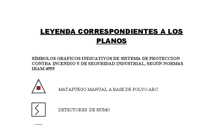 LEYENDA DE SÍMBOLOS PARA SISTEMAS DE PROTECCIÓN CONTRA INCENDIO IRAM ...