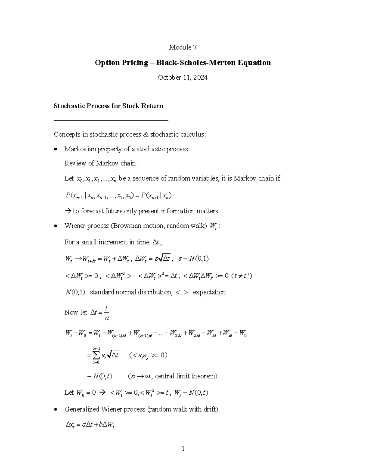 IEOR 221 - Module 7: Option Pricing via Black-Scholes-Merton Equation ...