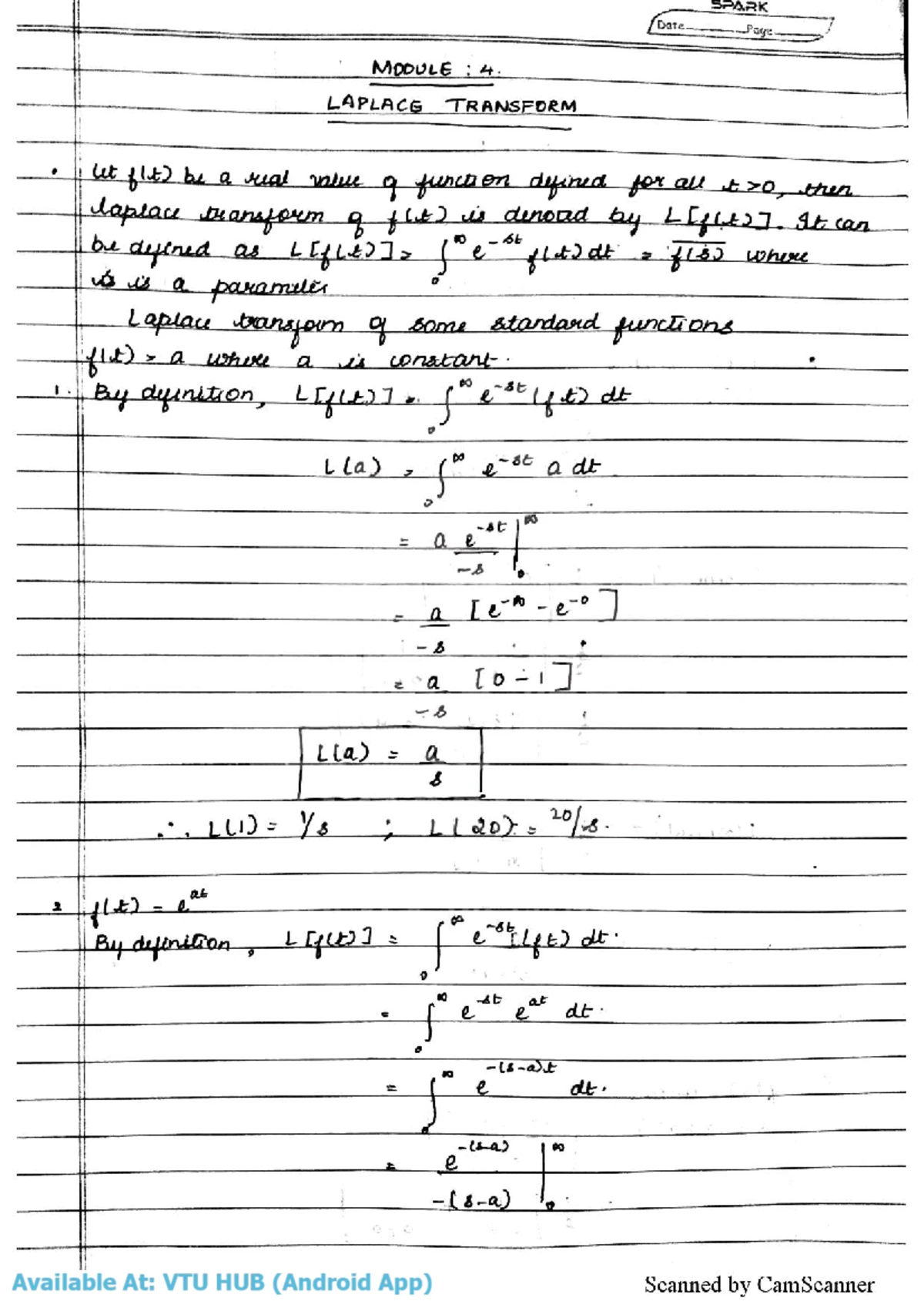 MODULE 1 NOTES VTU - MODULE DIFFERENTIAL EQUATIONS 1 LINEAR D with ...