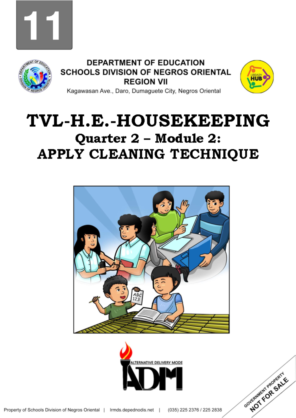 TVL HE G11 Module 2: Cleaning Techniques and Equipment Overview - Studocu