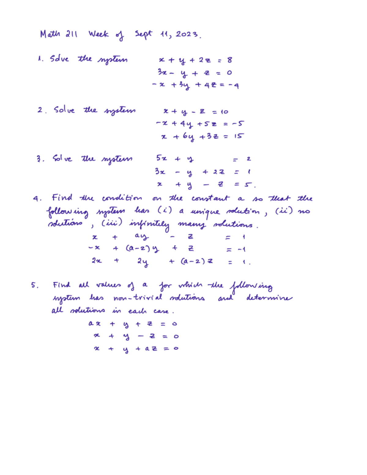 Math 211 Week of Sept 11, 2023. - MATH 211 - Math 211 Week of Sept 11 ...