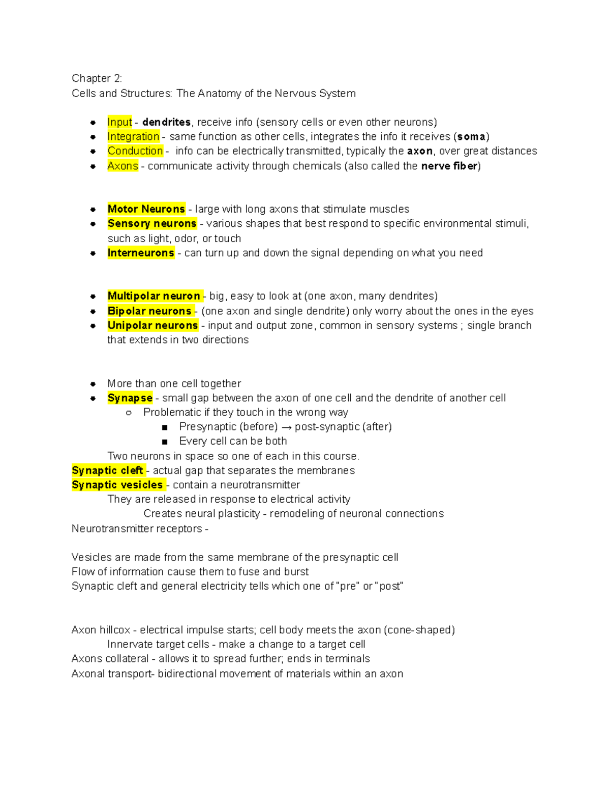 Neurophysiology: Action Potentials and Synaptic Transmission in ...