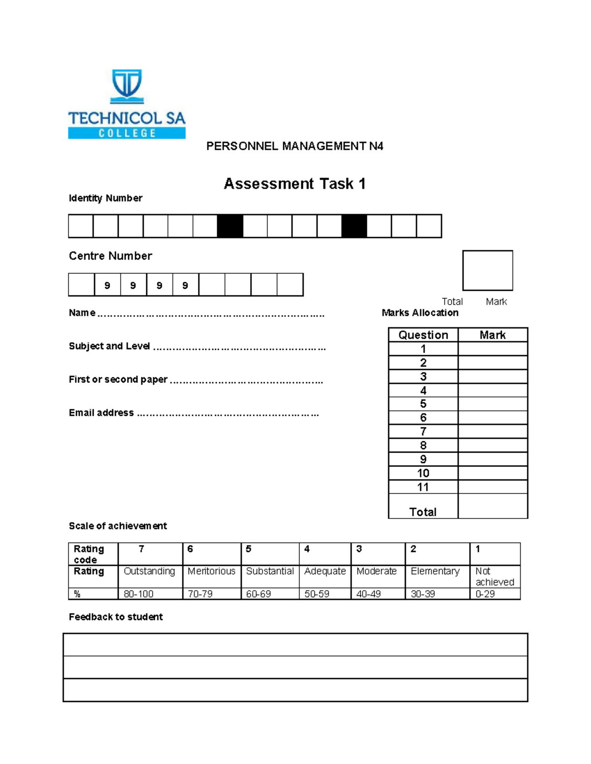 Personnel Management N Assignment: Assessment Task 1 Guide - Studocu