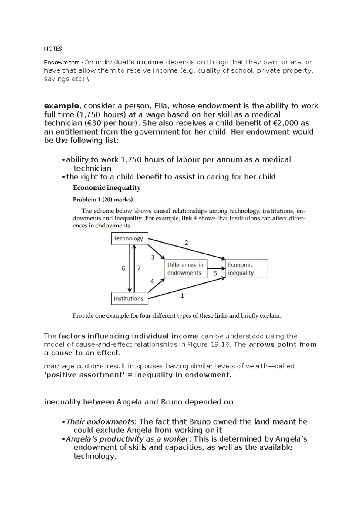 UNIT 19: Endowments and Income Inequality - Notes & Questions - Studocu