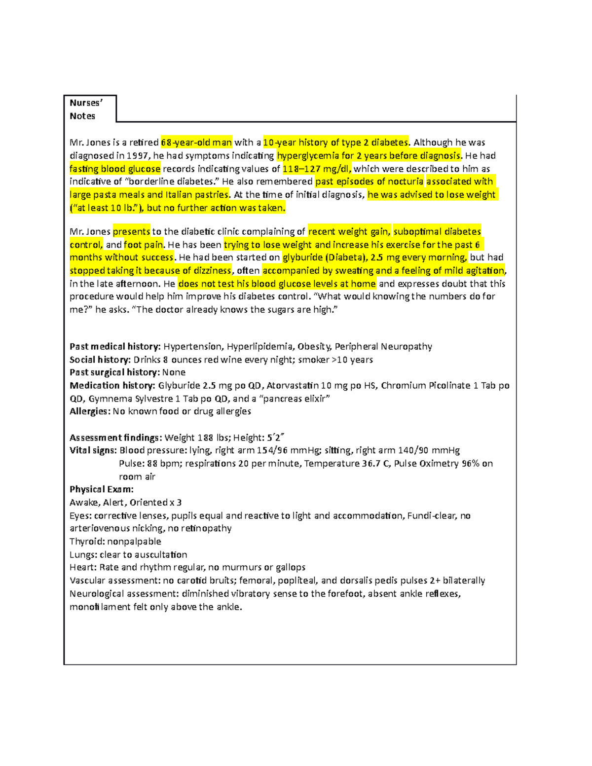 Case Study on Diabetes Management - NGN DM 6 of 6 Answers - Studocu