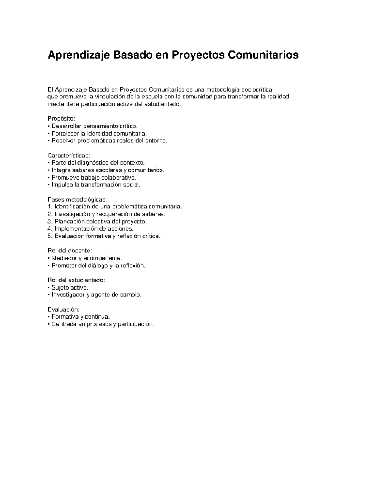 Aprendizaje Basado en Proyectos Comunitarios SEP: Metodología y Fases ...