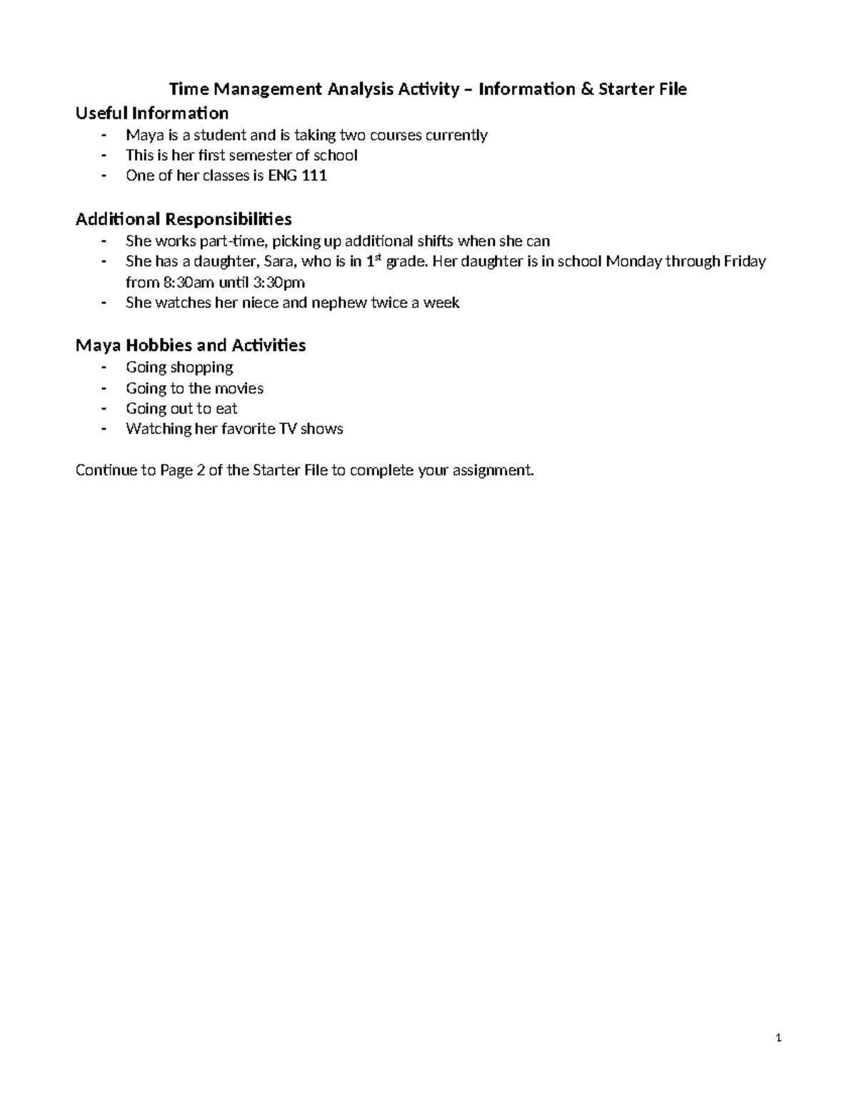 Time Management File (2) - Tagged - Time Management Analysis Activity ...