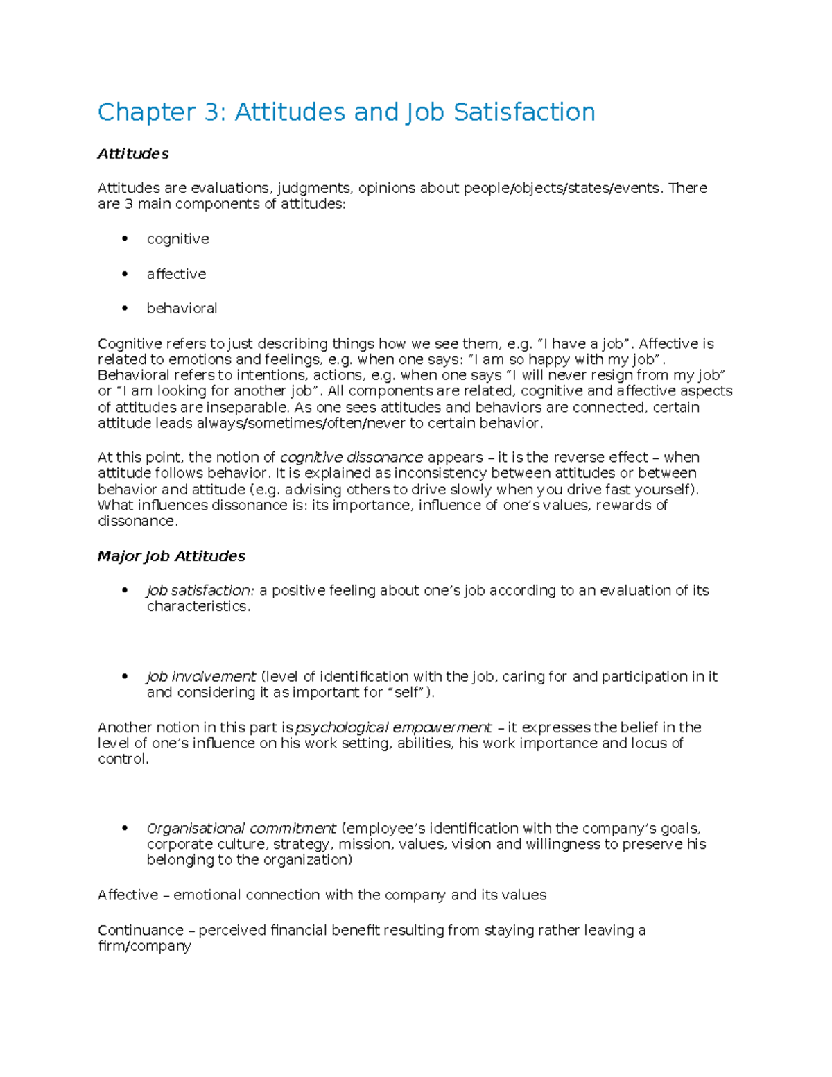MPO Chapter 3: Attitudes and Job Satisfaction Overview and Insights ...