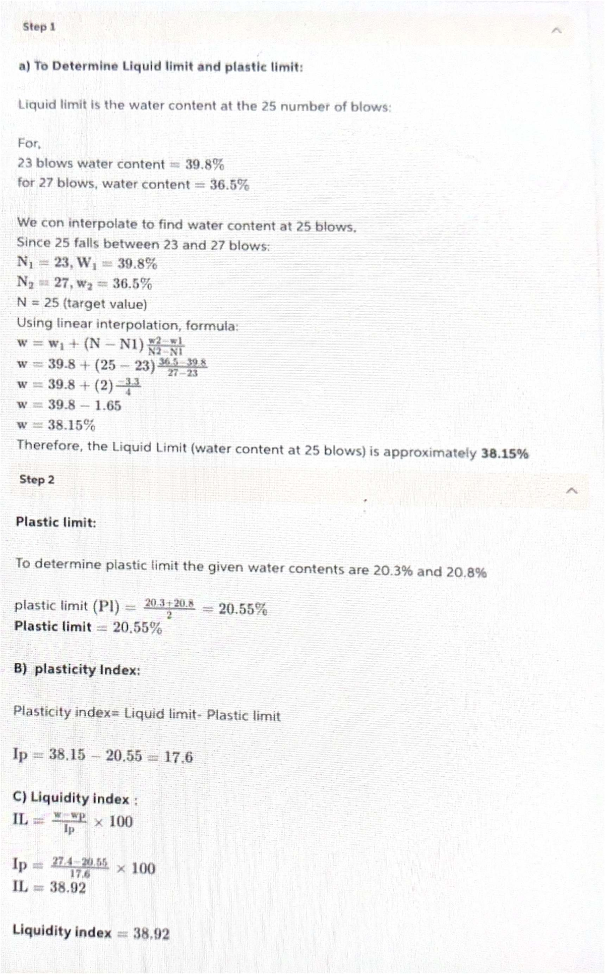Determining Liquid Limit and Plastic Limit in Soil Mechanics (ENG 101 ...