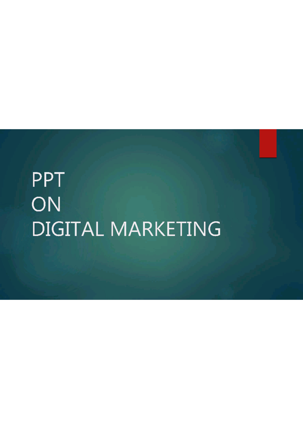 Digital Marketing Overview - PPT Presentation on Strategies & Tools ...