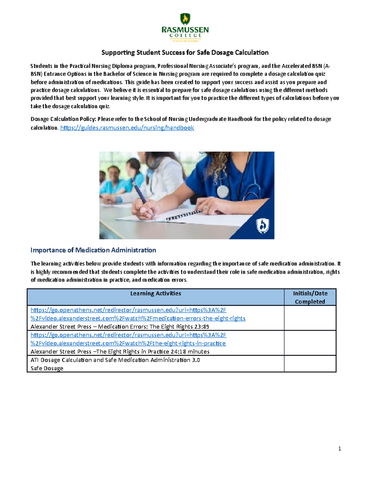 Student Success: Dosage Calculations Packet for Nursing Programs - Studocu