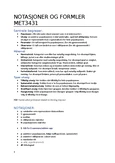 Notasjoner og Formler for Statistikk - MET3431