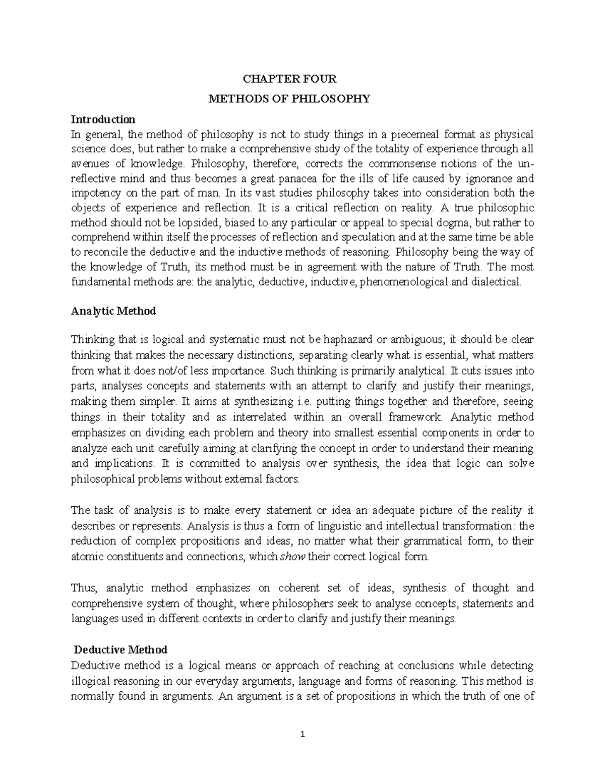 WEEK 6 & 7 Methods of Philosophy (5C6B53458353823) - Chapter Insights ...