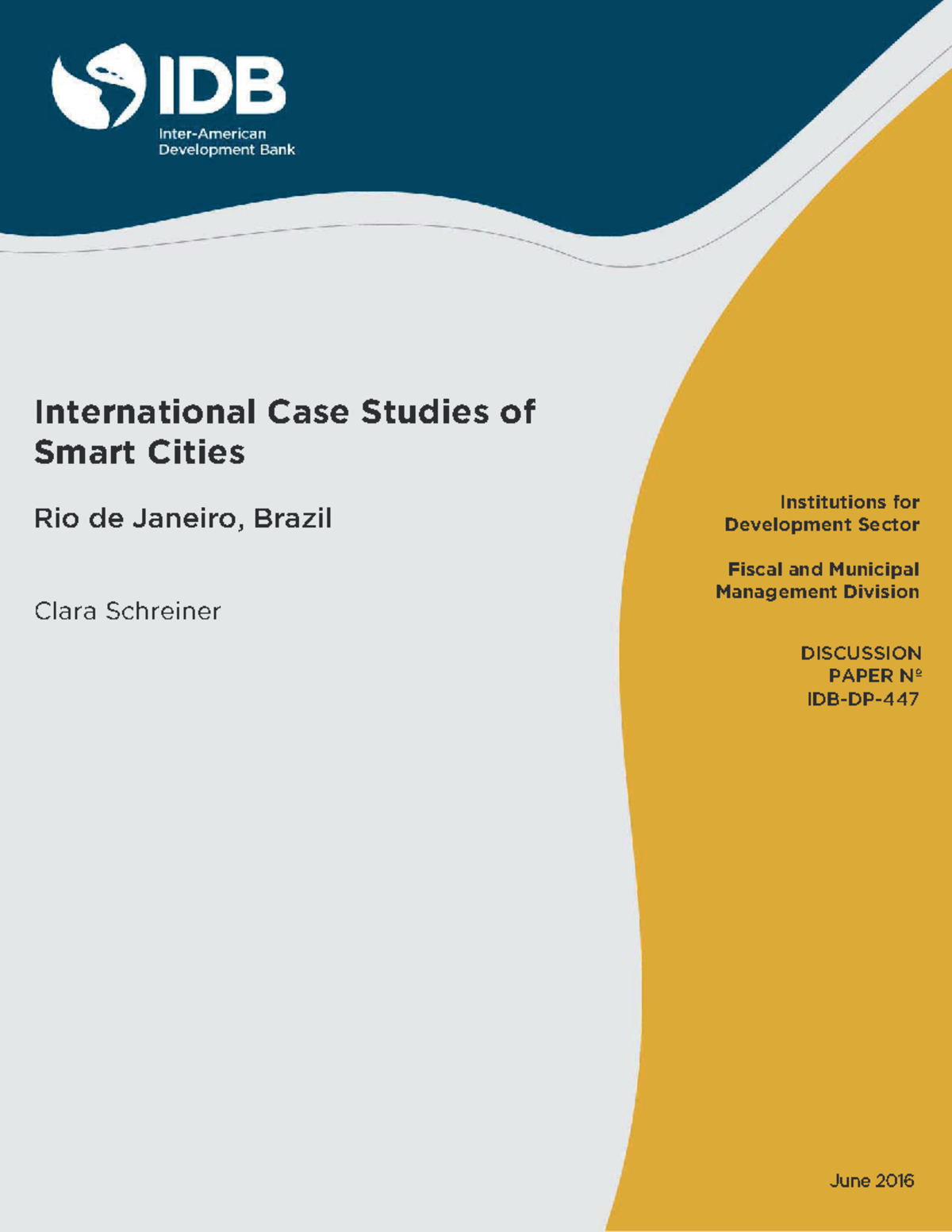 International Case Study: Smart City Insights from Rio de Janeiro ...