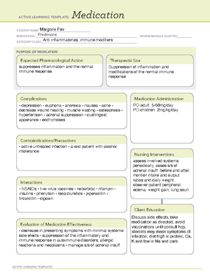 Prednisone (Deltasone) ACTIVE LEARNING TEMPLATES THERAPEUTIC