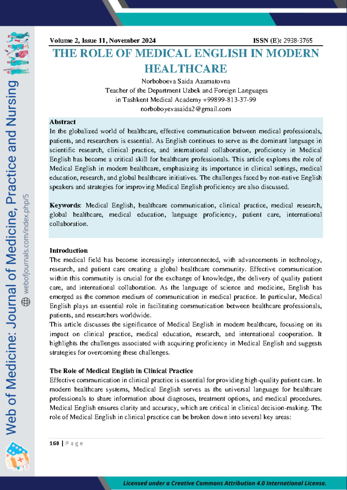 The Role of Medical English in Modern Healthcare: Insights and ...