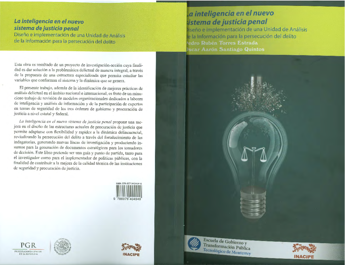 La inteligencia en el nuevo sistema de justicia penal: Diseño e ...