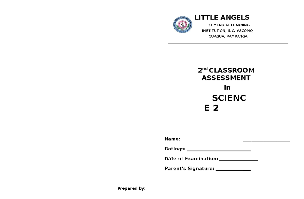 Science 2ND October 2024 - LITTLE ANGELS ECUMENICAL LEARNING ...