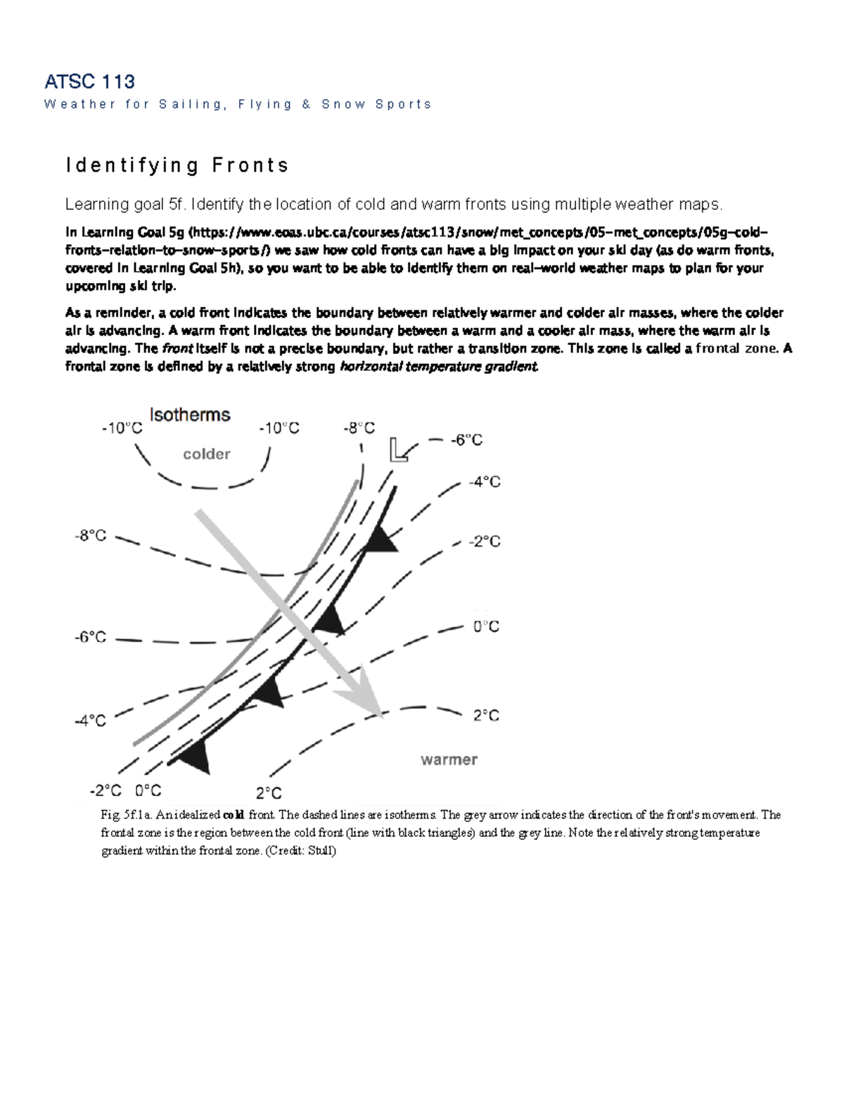 5f - Identifying Fronts - ATSC 113 - UBC - Studocu
