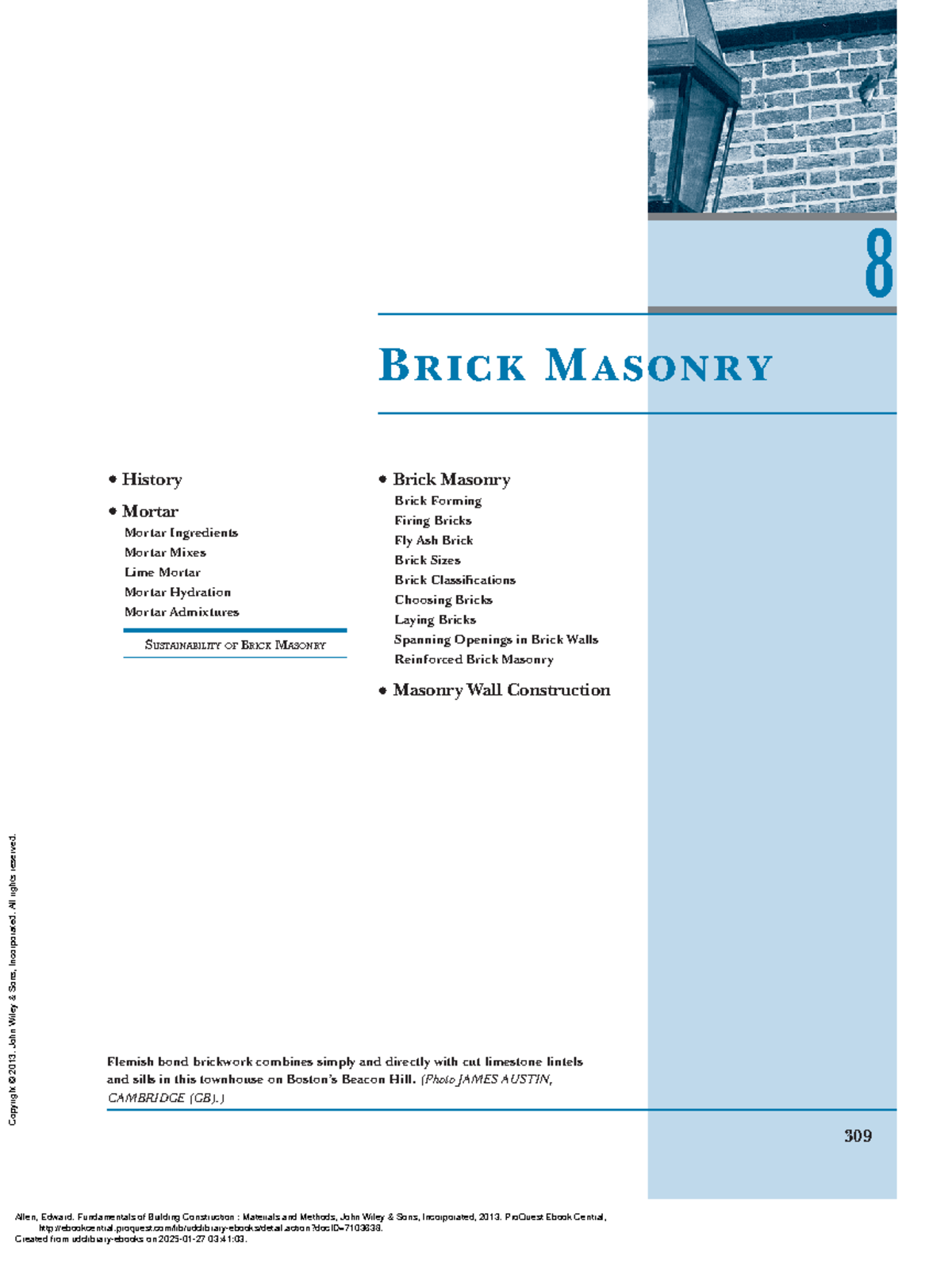 Fundamentals of Brick Masonry: Construction Methods and Materials - 309 ...