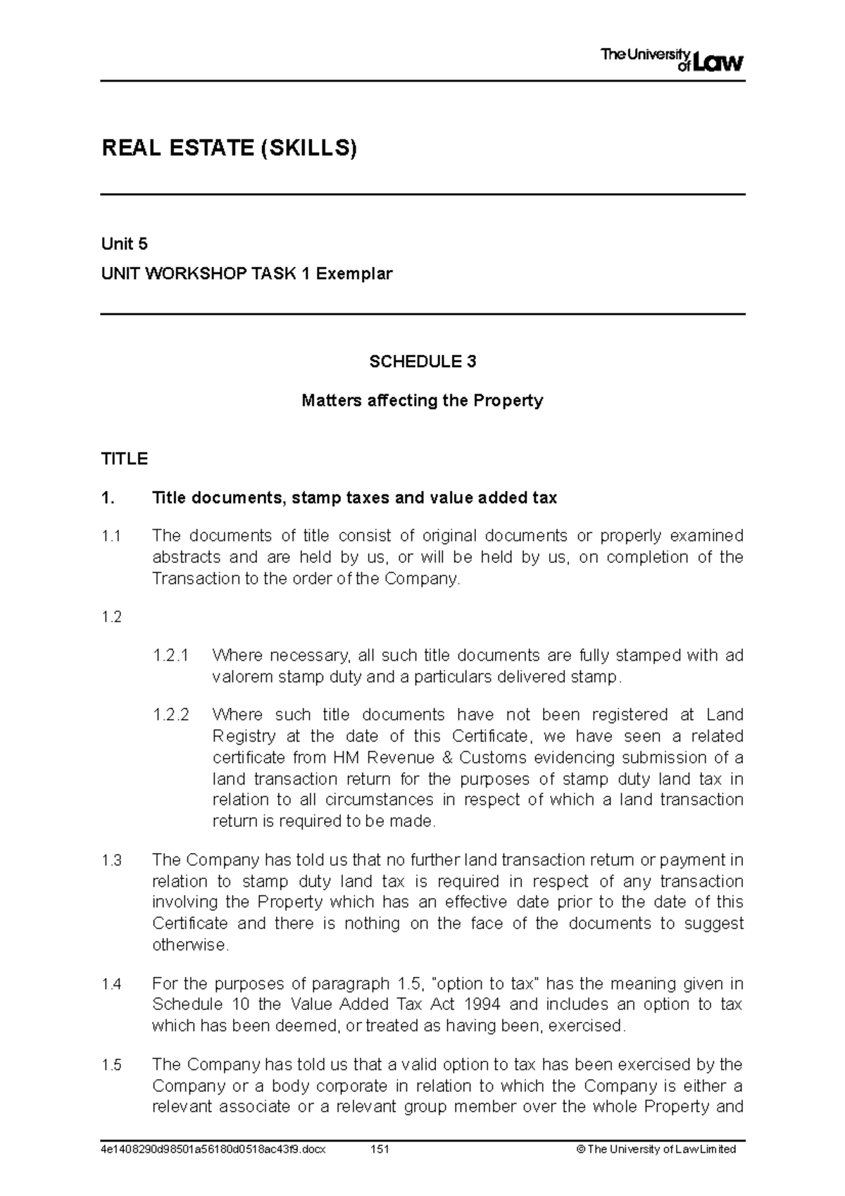 2223 re ws05 ce02 task 01 exemplar - REAL ESTATE (SKILLS) Unit 5 UNIT ...