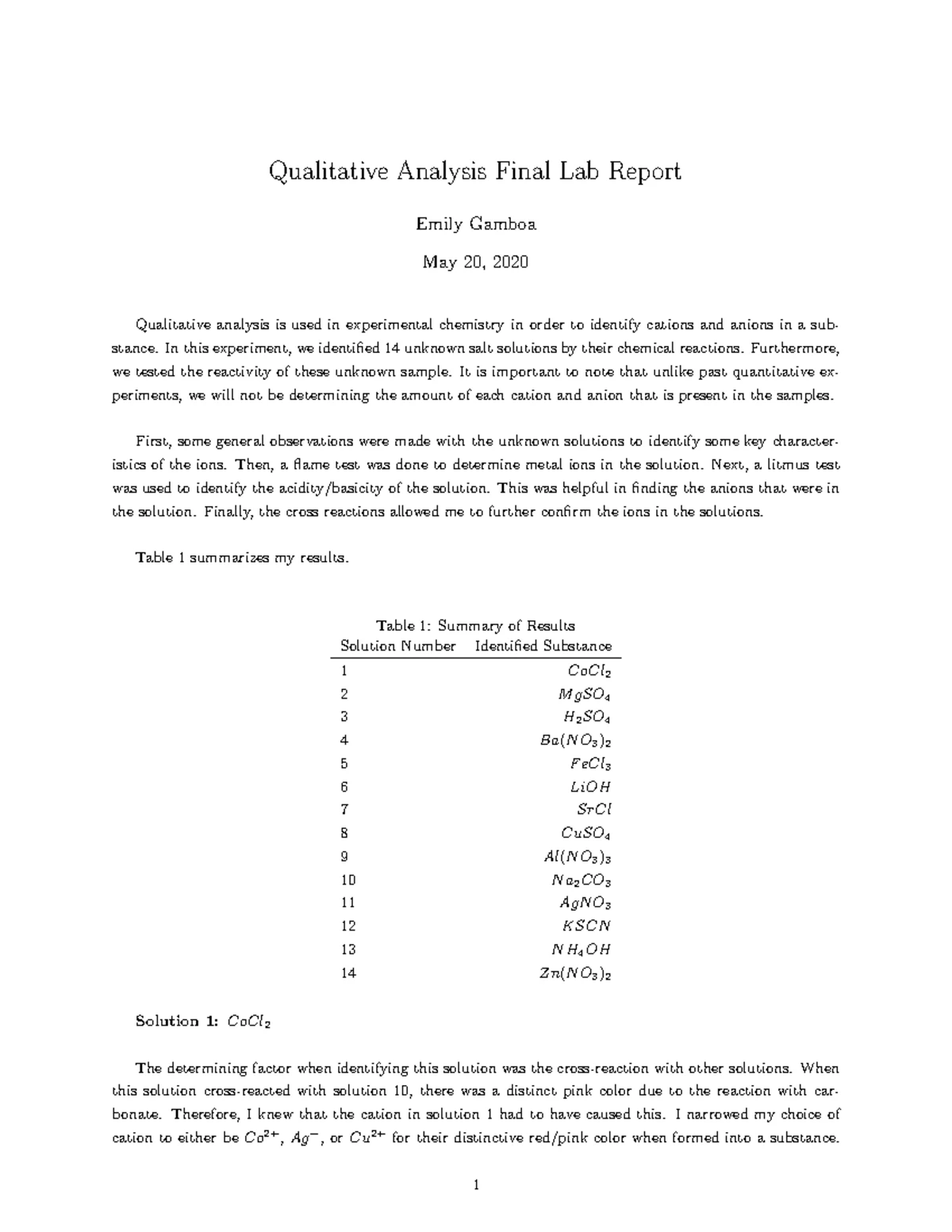 Flame Test Activities Final Lab Report - The energy between an excited ...