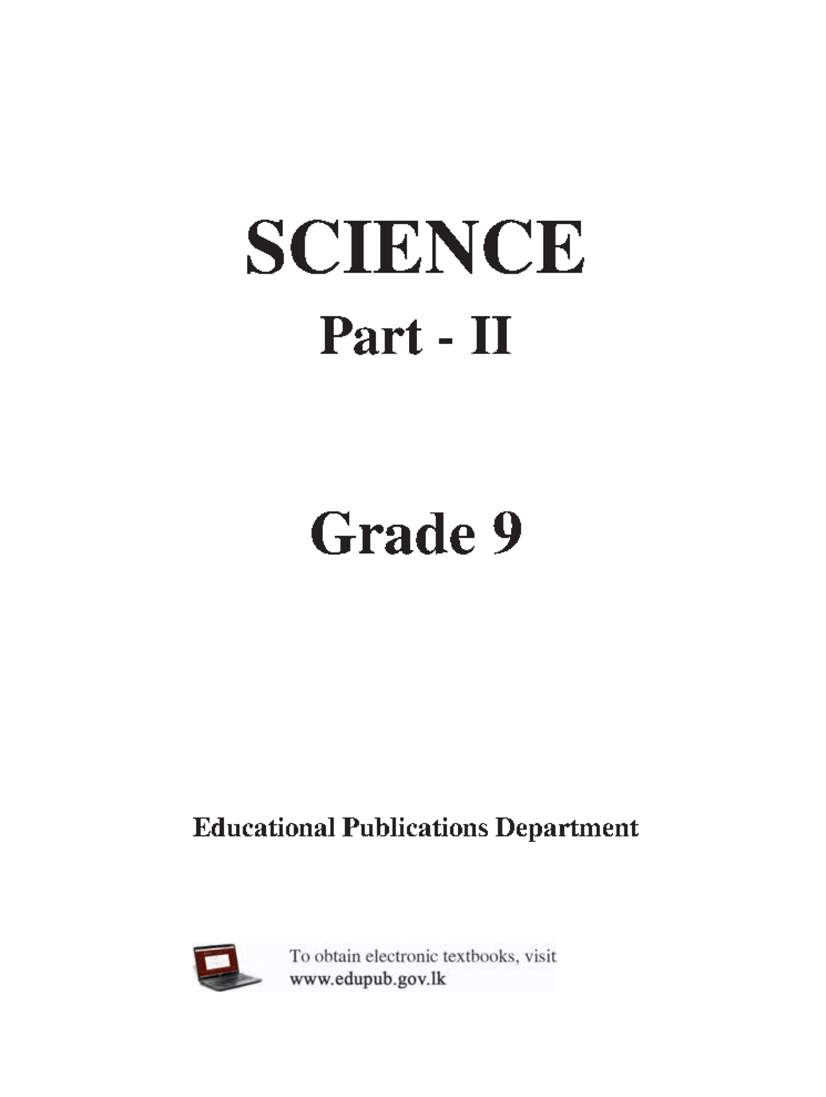 Grade 09 Science Part II Textbook (English Medium) - New Syllabus ...