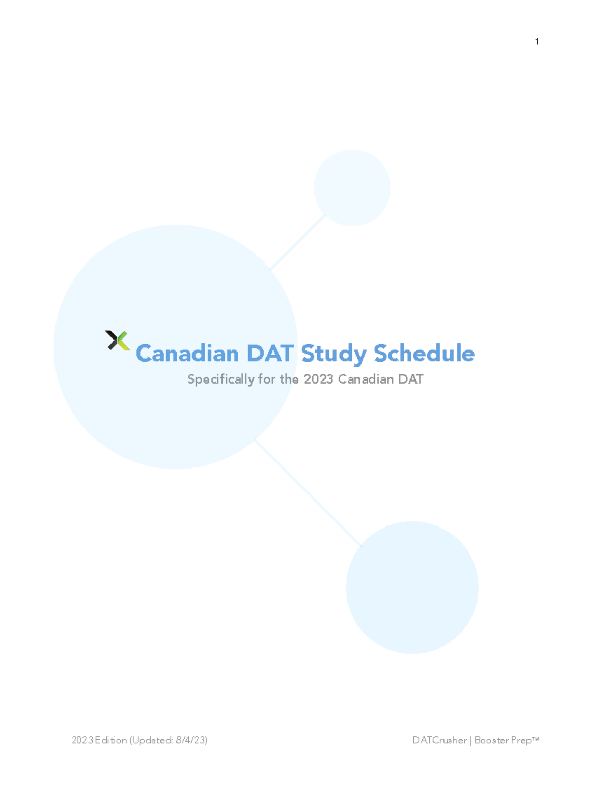 Canadian DAT 2023 Comprehensive Study Schedule and Preparation Guide ...