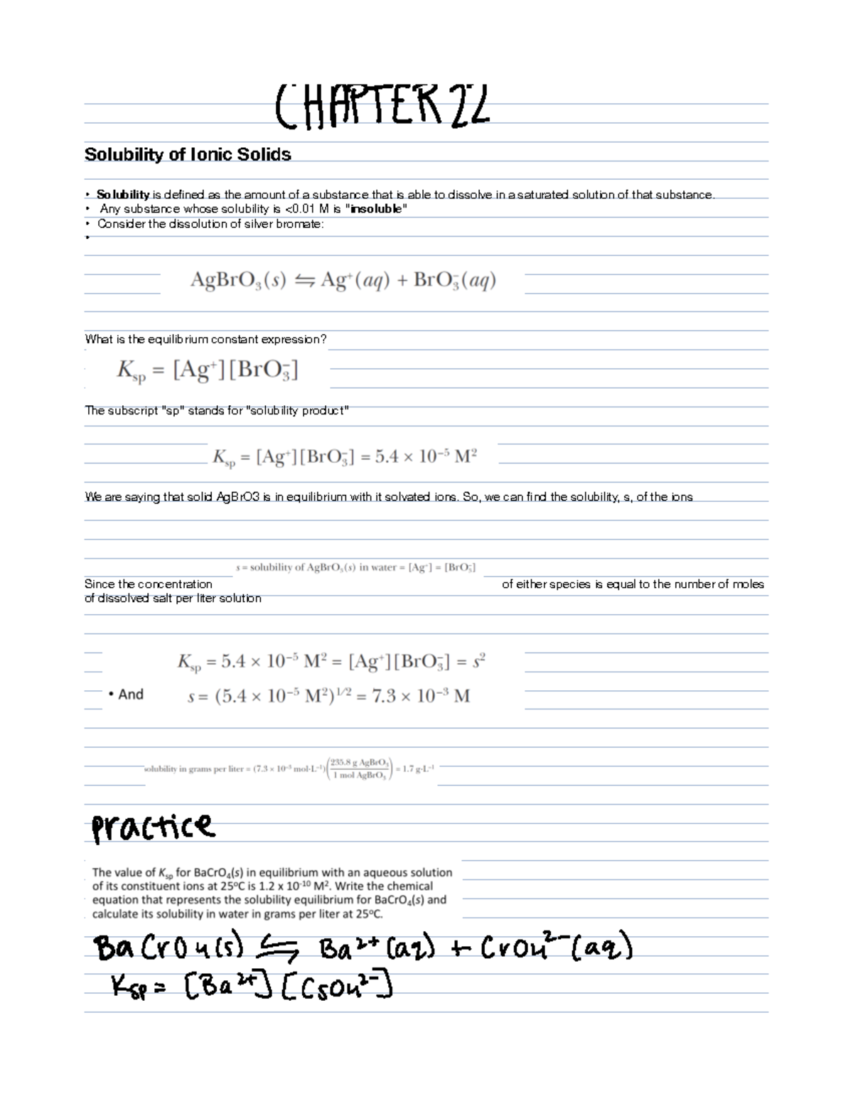 Gen Chem II Final Exam Ch 22 Notes - Professor Schultz - Studocu