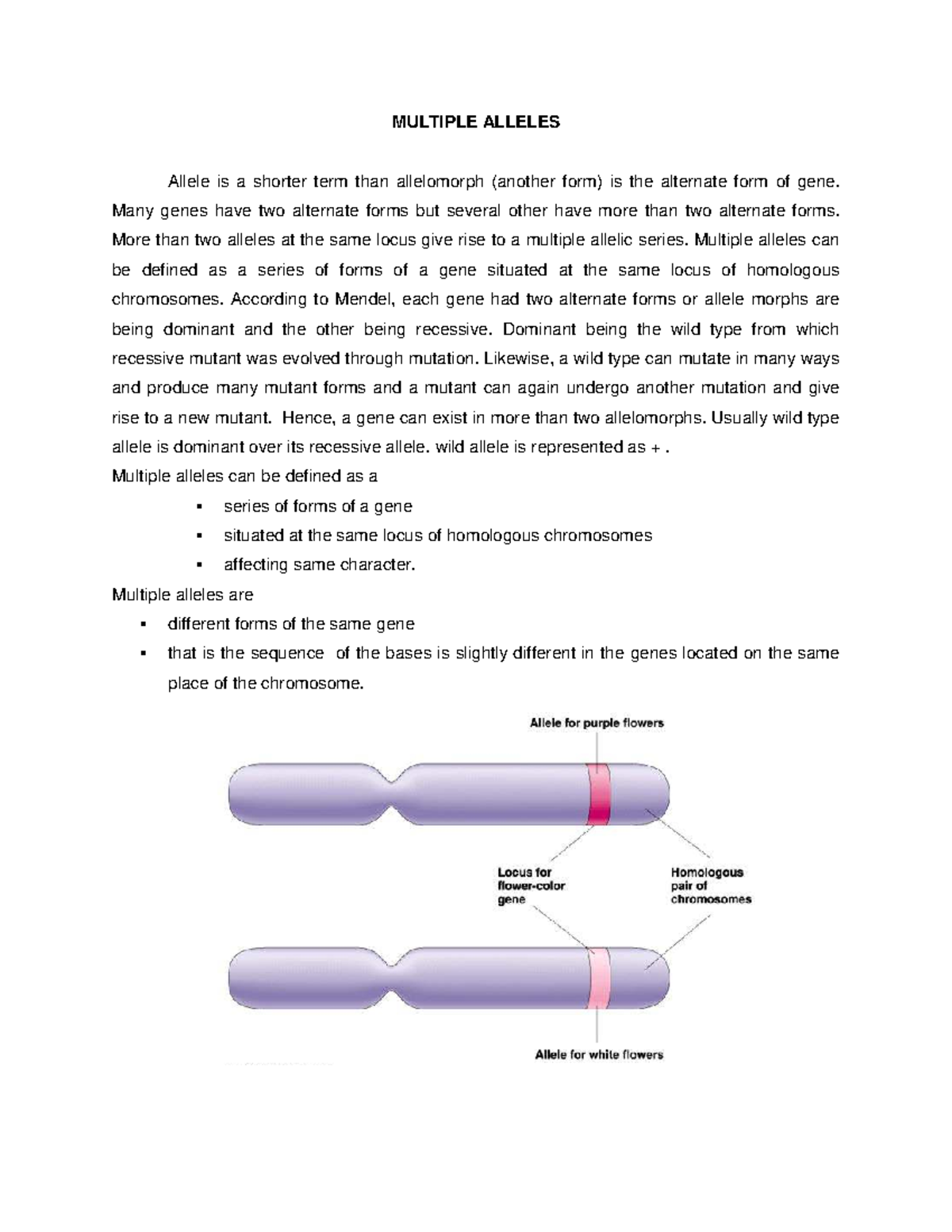 Lec04 - Multiple Alleles: Concepts and Examples in Genetics - Studocu
