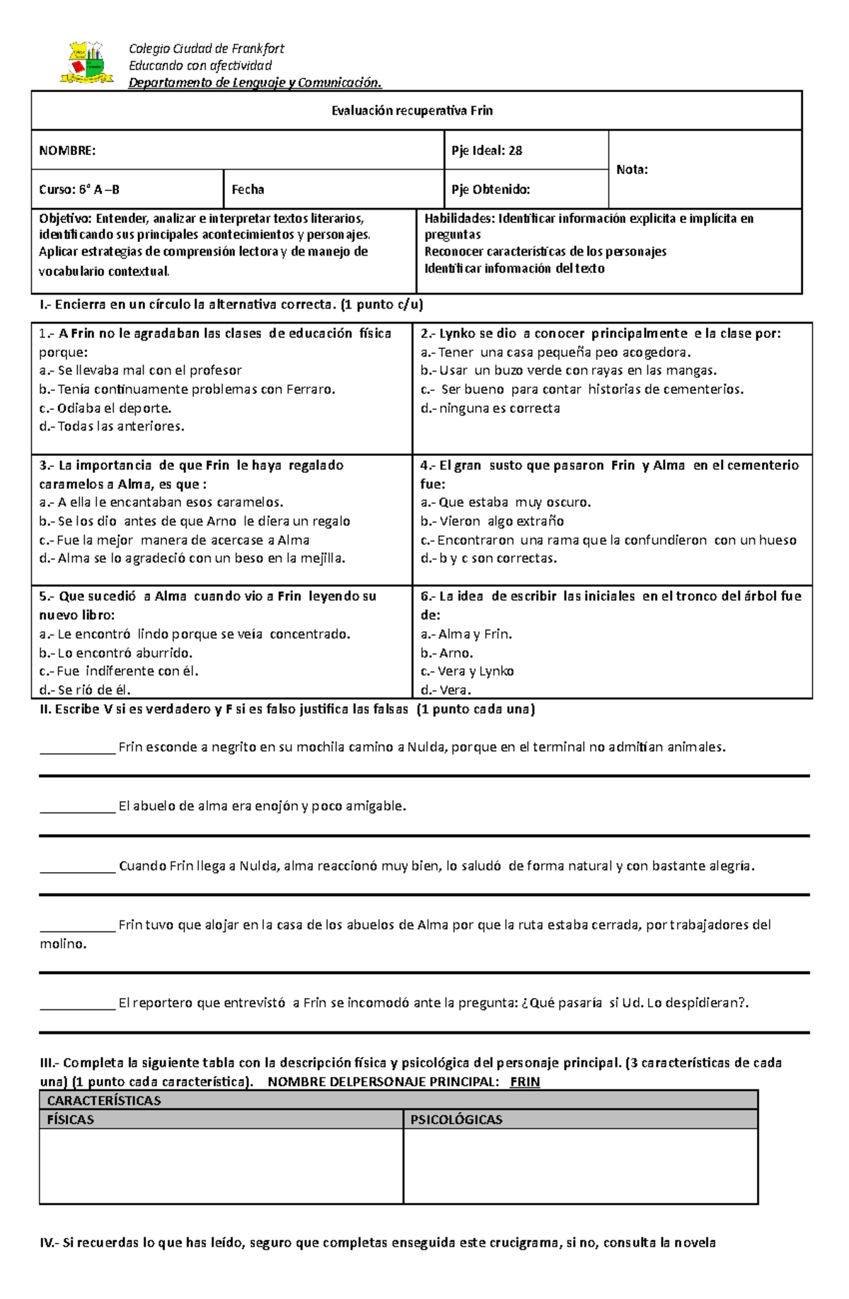 Evaluación Recuperativa: Análisis de 