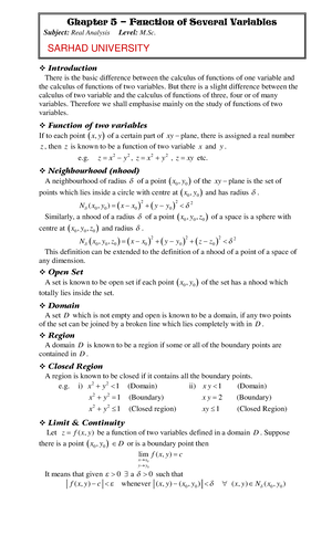 Chapter 01- (Real Numbers Handwritten Notes of REAL Analysis) - SARHAD ...