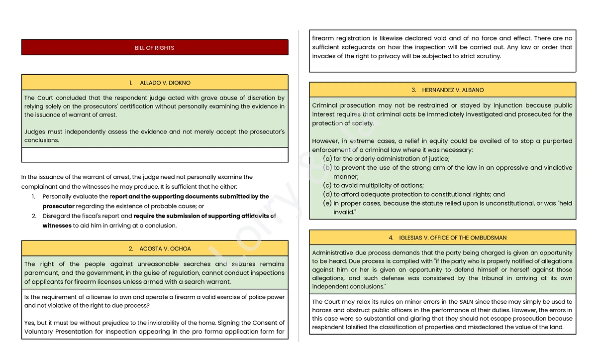 POLITICAL LAW NOTES: Key Concepts and Jurisprudence Overview - Studocu