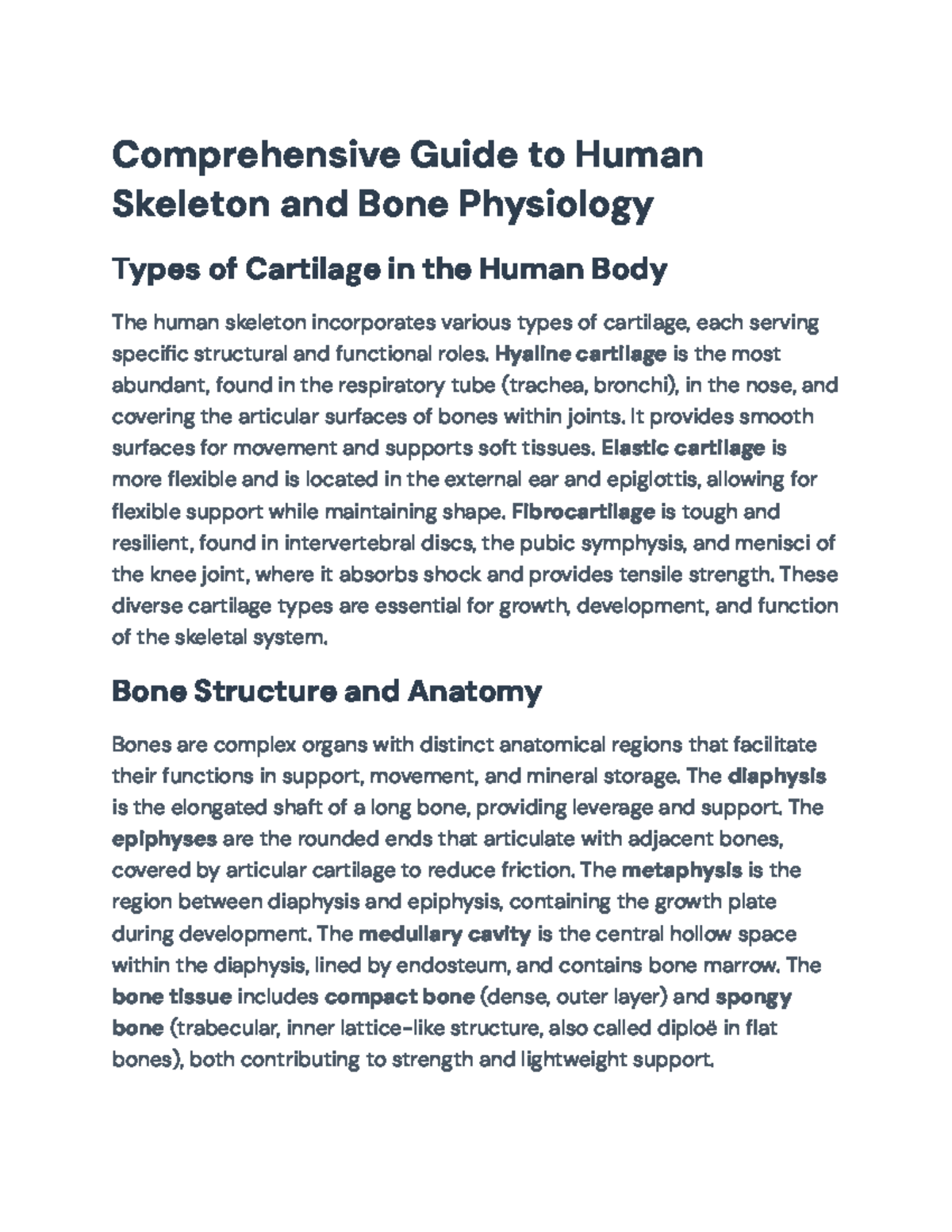 Comprehensive Guide to Human Skeleton Anatomy & Physiology (BIO 101 ...