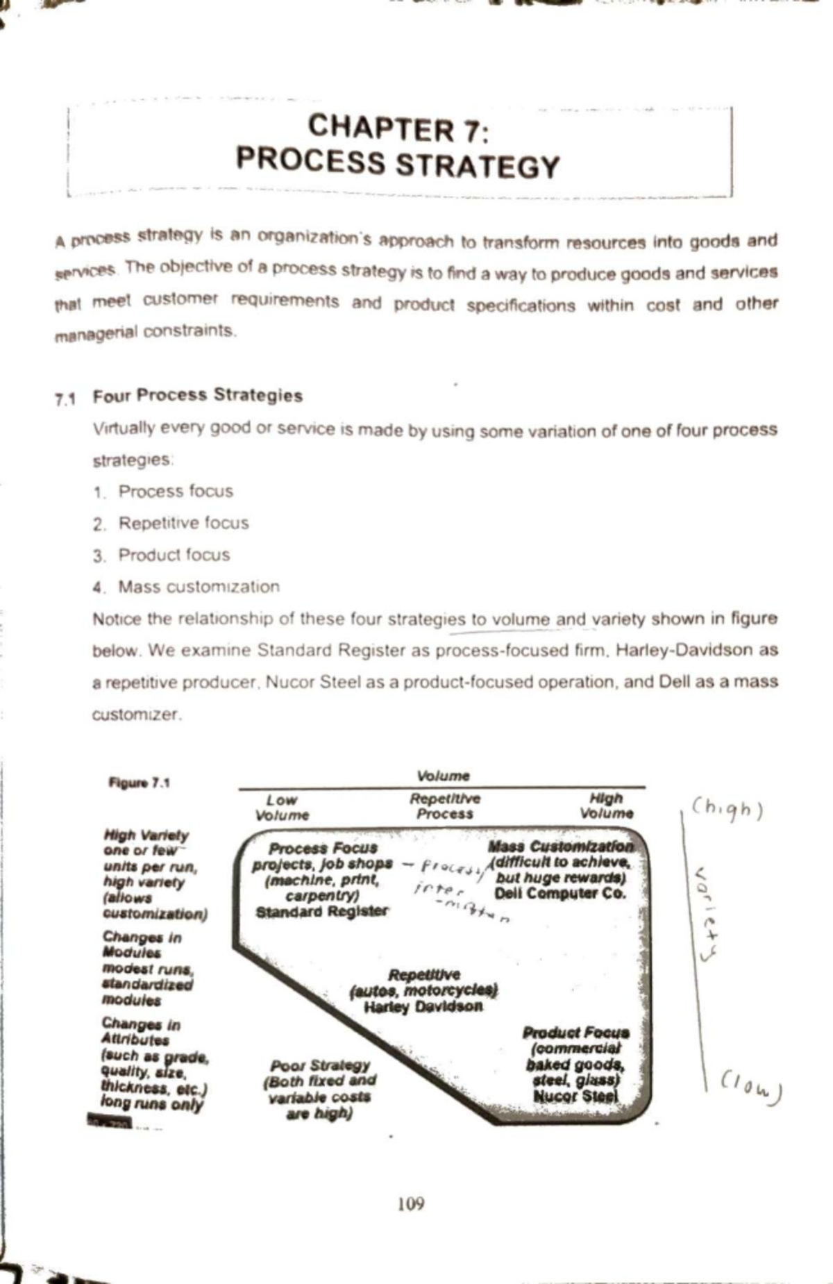 Chapter 7: Process Strategy Overview and Key Concepts - Studocu
