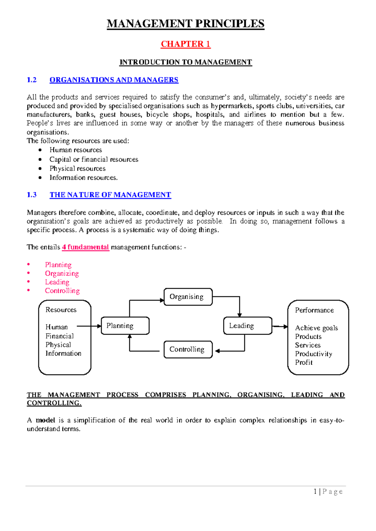 MNG2601 Management Principles Exam Notes: Key Concepts & Theories - Studocu