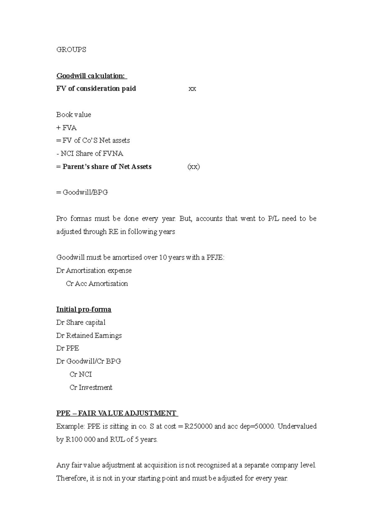 IAS 16 PPE Notes: Understanding Asset Classes and Depreciation - Studocu