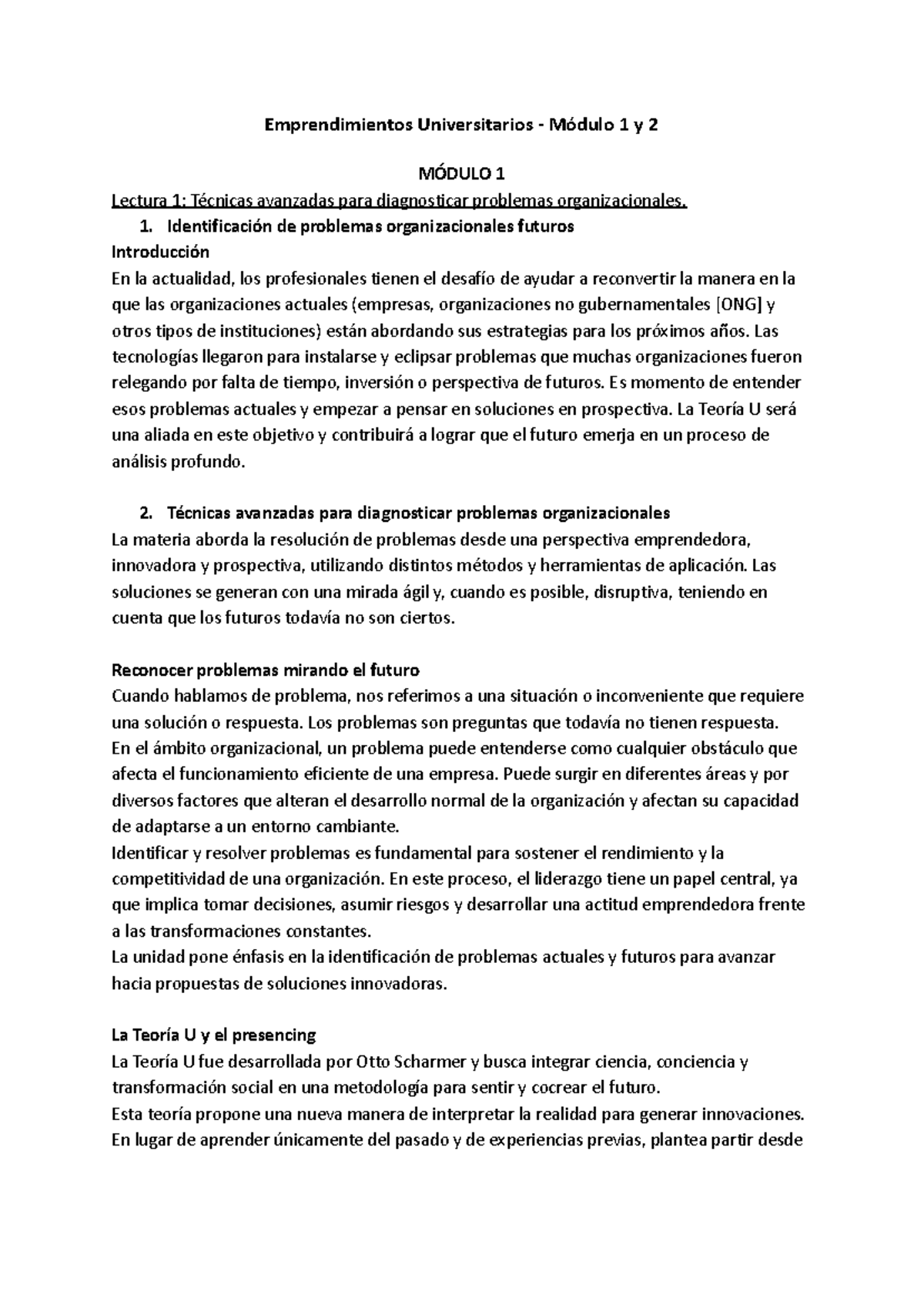 Emprendimientos Universitarios: Diagnóstico y Soluciones ...
