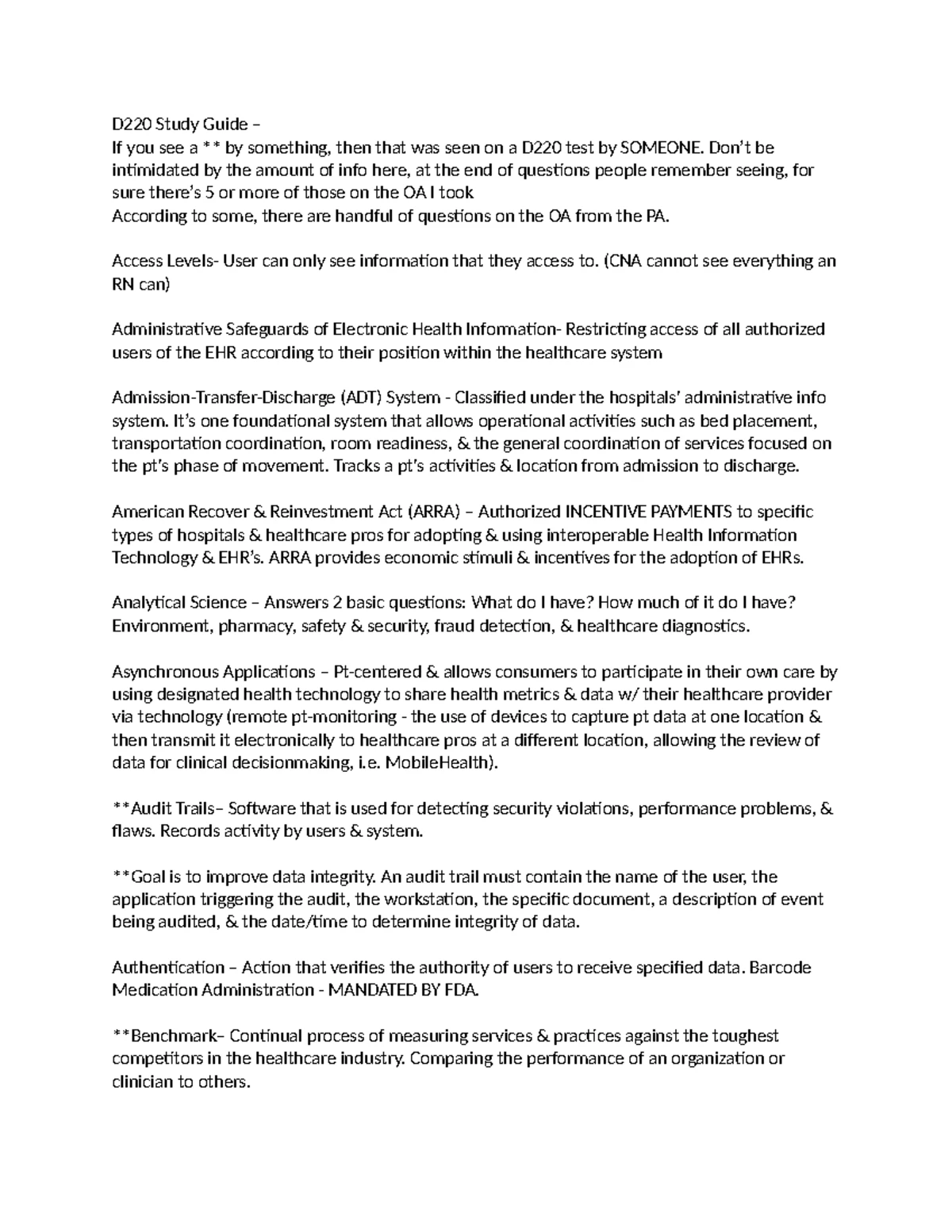 D220 Learning Guide: Understanding Health Data in Nursing Practice ...