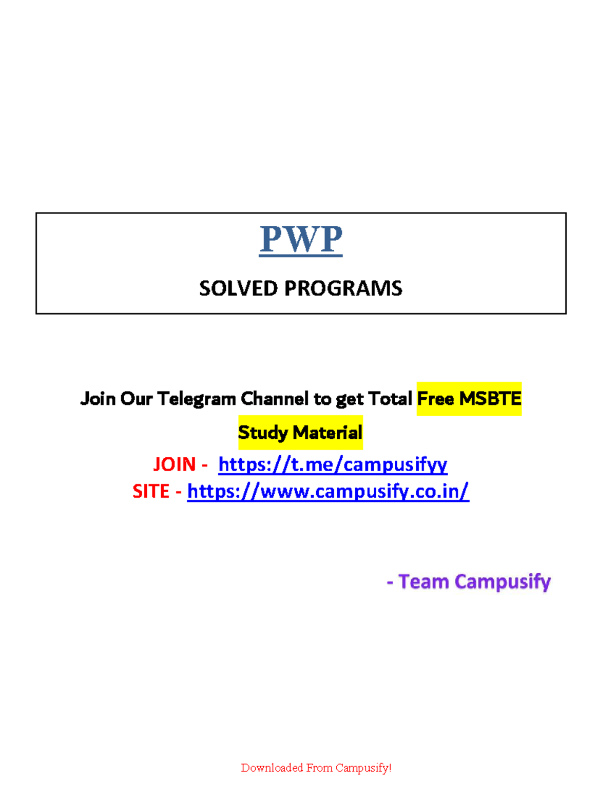 Solved PWP Programs: Comprehensive Python Solutions from Campusify ...