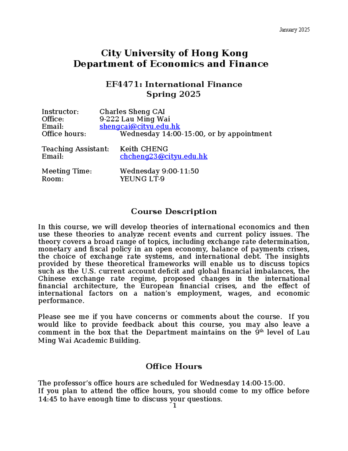 syllabus 123432 - City University of Hong Kong Department of Economics ...