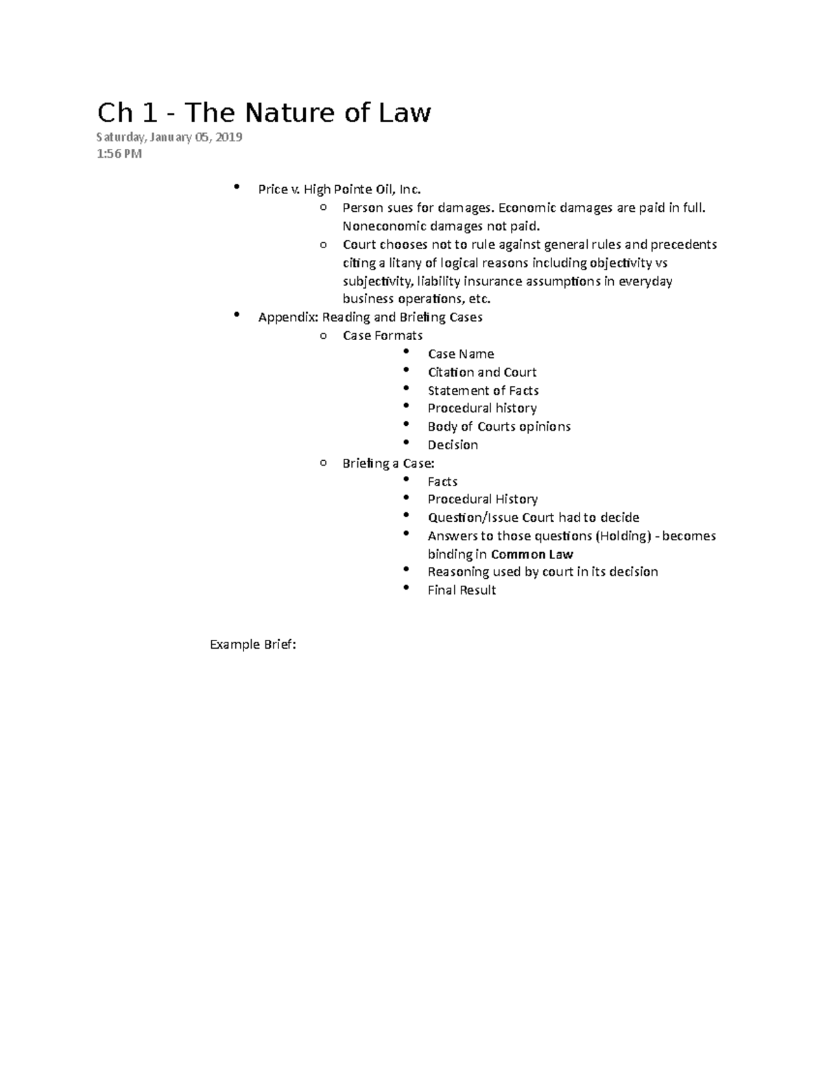 Ch 1 - The Nature of Law - Outline for Business Law 17th Edition - Studocu