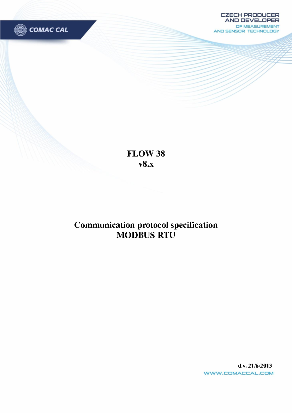 FLOW 38 v8.x MODBUS RTU Communication Protocol Specification - Studocu