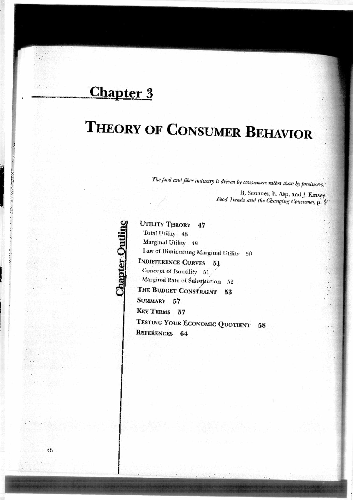 Chapter 3: Theory of Consumer Behavior in Economics (ECON 101) - Studocu