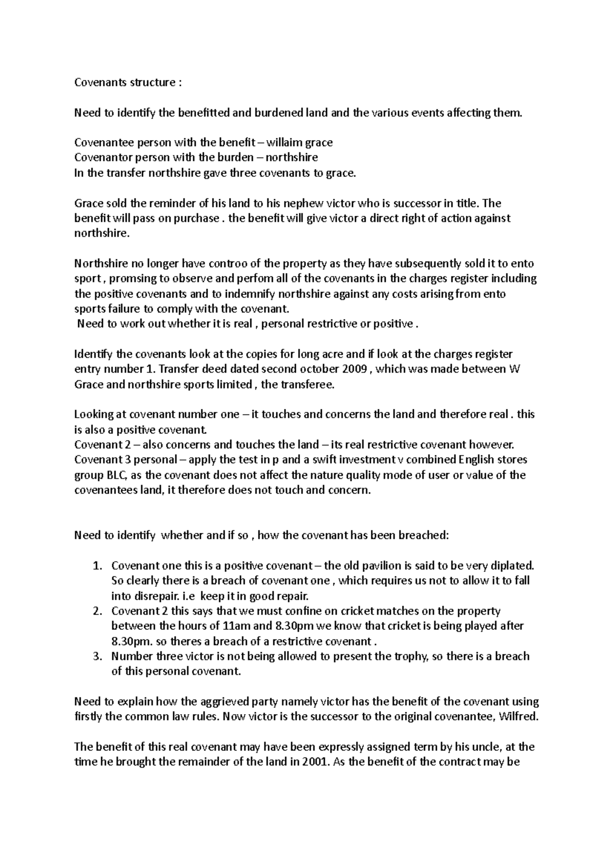 Covenant Structures Case Study: WS6 Analysis and Implications - Studocu