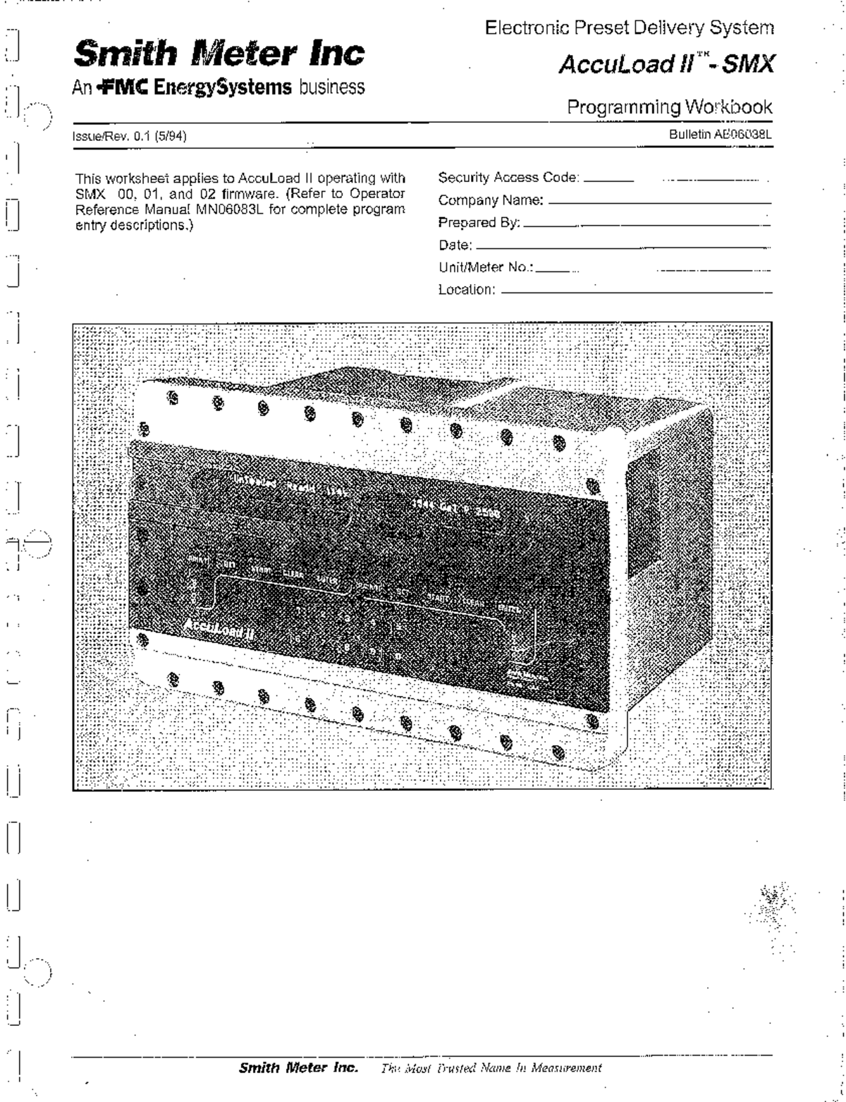 AccuLoad SMX Programming Workbook - Bulletin AE06038L - Studocu