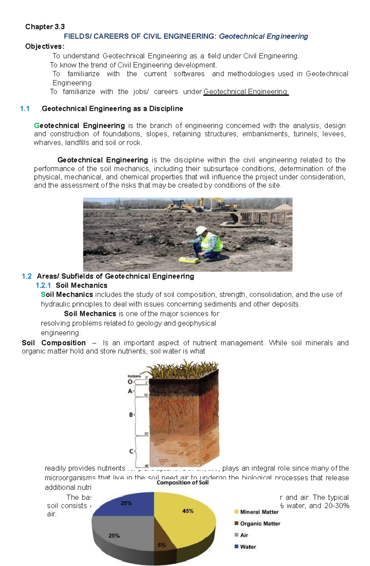 Module 4: Civil Engineering Orientation - Chapter 3 Geotechnical ...