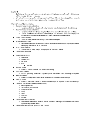 Chapter 6 COMM - 6 Principles of Interpersonal Communication ...