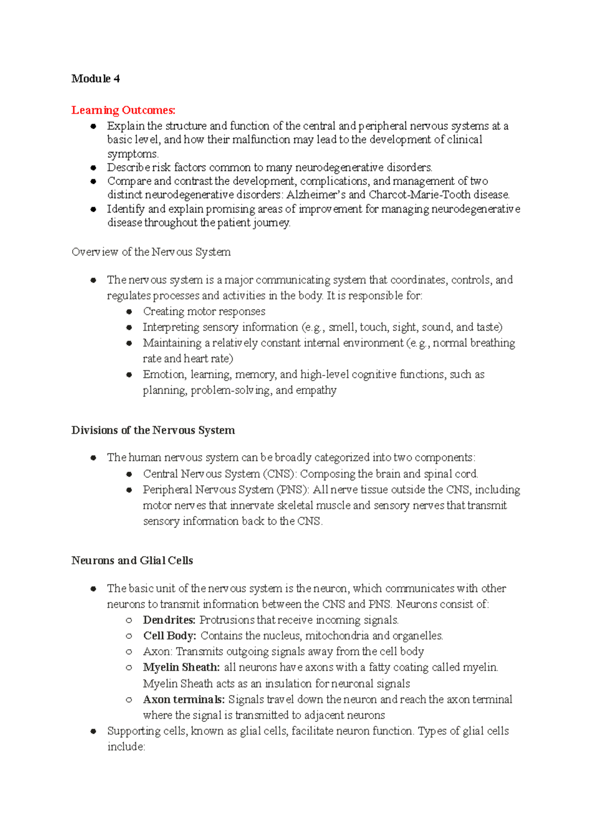 PATH 120 Final Exam Study Notes on Neurodegenerative Disorders - Studocu